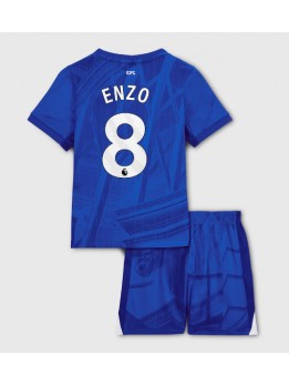 Chelsea Enzo Fernandez #8 Replika Hemmakläder Barn 2025-26 Kortärmad (+ byxor)